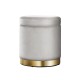 Artiss Grey Velvet Ottoman Storage Footstool – Elegant Tufted Seat with Gold Ring, 40x40x45cm, Multi-Use, 120kg Capacity