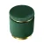Artiss Velvet Ottoman Foot Stool - Round Green, Tufted Seat, Gold Ring Accents, 40x40x45cm, 120kg Capacity, No Assembly