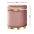 Artiss Velvet Pink Ottoman Foot Stool – Round, Tufted, Sturdy with Gold Accents, 40x40x45cm, 120kg Capacity, No Assembly