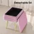 Artiss Ottoman Storage Foot Stool, Velvet, 50x34x42cm, Pink, Elegant Seating with Hidden Storage and Gold Metal Legs