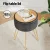 Artiss Ottoman Storage Foot Stool, Grey Velvet, Round, Reversible Table Lid, MDF Frame, Metal Legs, 32x32x46cm