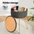 Artiss Ottoman Storage Foot Stool, Grey Velvet, Round, Reversible Table Lid, MDF Frame, Metal Legs, 32x32x46cm