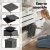Artiss Foldable Storage Ottoman Footstool - Grey Faux Linen, 40x40cm, Hidden Storage, 300kg Capacity, Easy Assembly