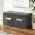 Artiss Foldable Storage Ottoman Footstool - Faux Linen Fabric, 76x38cm, Hidden Storage, 300kg Capacity, Grey