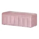 Artiss Velvet Storage Ottoman, 103cm, Pink, Luxury Blanket Box, High Resilience Foam, No Assembly Required