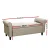 Artiss 125cm Taupe Linen Storage Ottoman: Elegant Seating, Ample Storage, Solid Wood Build, Lift-Up Lid, Armrests