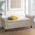Artiss 125cm Taupe Linen Storage Ottoman: Elegant Seating, Ample Storage, Solid Wood Build, Lift-Up Lid, Armrests