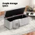 Artiss Velvet Storage Ottoman Blanket Box, Grey, 103cm - Premium Velvet, 300kg Seat Capacity, Ample Storage Space