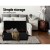 Artiss 97cm Black Faux Leather Storage Ottoman Blanket Box - Elegant Seating with Generous Storage & Solid Wood Frame