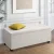 Artiss 97cm Linen Beige Storage Ottoman Blanket Box - Elegant Faux Linen, Solid Wood, 100kg Capacity, Spacious Storage
