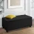 Artiss 97cm Black Faux Linen Storage Ottoman Blanket Box - Luxury Seating & Ample Storage with Solid Wood Frame