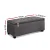 Artiss 97cm Grey Storage Ottoman Blanket Box - Faux Linen, Solid Wood, 100kg Capacity, Multi-Functional Seat & Storage