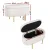 Artiss 87cm White Velvet Oval Storage Ottoman with Metal Legs - Stylish Blanket Box with Generous Storage, Easy Assembly