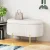 Artiss 87cm White Velvet Oval Storage Ottoman with Metal Legs - Stylish Blanket Box with Generous Storage, Easy Assembly