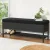 Artiss Boucle Storage Ottoman, MDF Frame, 110cm, Black, Hidden Storage, Open Shelf, High-Resilience Foam Padding