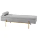 Artiss Bouclé Storage Ottoman Bed 140cm - Detachable Pillow, Hidden Storage, Plywood & Pine Frame, Metal Legs, Grey