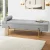 Artiss Bouclé Storage Ottoman Bed 140cm - Detachable Pillow, Hidden Storage, Plywood & Pine Frame, Metal Legs, Grey