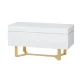 Artiss White Linen Storage Ottoman - Criss-Cross Design, Ample Space, Durable Build, Easy Assembly, 1-Year Warranty