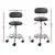 Artiss 2x Black Salon Stool Swivel Chair with PU Leather, Adjustable Height, 360° Rotation & Chrome Footrest