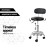 Artiss 2x Black Salon Stool Swivel Chair with PU Leather, Adjustable Height, 360° Rotation & Chrome Footrest