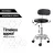 Artiss 2x Black Salon Stool Swivel Chair with PU Leather, Adjustable Height, 360° Rotation & Chrome Footrest