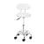 Artiss Salon Stool Swivel Chair - White, PU Leather, Adjustable Height, 360° Rotation, with Backrest & Wheels