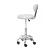 Artiss Salon Stool Swivel Chair - White, PU Leather, Adjustable Height, 360° Rotation, with Backrest & Wheels