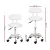 Artiss 2x White Salon Swivel Stools - PU Leather, Adjustable Height, Chrome Base, 360° Rotatable, Comfort Backrest