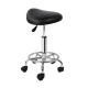 Artiss Salon Stool Saddle Swivel Chair, PU Leather, Black, Adjustable Height 50-67cm, Comfort & Style for Salons