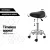 Artiss Salon Stool Saddle Swivel Chair, PU Leather, Black, Adjustable Height 50-67cm, Comfort & Style for Salons