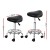 Artiss 2x Black Salon Stool Saddle Swivel Chair - Premium Comfort, Adjustable Height, PU Leather, 360° Rotation