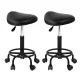 Artiss 2x Salon Stool Saddle Swivel Chair - Stylish, Comfortable, Adjustable Height, Premium PU Leather, 360° Rotation