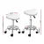 Artiss 2x Salon Stool Saddle Swivel Chair - White, PU Leather, Adjustable Height, 360° Rotatable, Chrome Base
