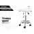Artiss 2x Salon Stool Saddle Swivel Chair - White, PU Leather, Adjustable Height, 360° Rotatable, Chrome Base