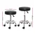 Artiss Black Salon Stool: 360° Swivel, Adjustable Height, PU Leather, Chrome Base - Perfect for Salon & Studio Use