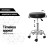 Artiss 2x Salon Stool Round Swivel Chair Black - PU Leather, 360° Rotatable, Height Adjustable, Chrome Base, Set of 2