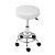 Artiss 2 White Salon Stools - Round Swivel Chair with PU Leather, Chrome Base, 360° Rotation & Adjustable Height