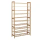 Artiss Bamboo Shoe Rack Cabinet, 10-Tier, Holds 50 Pairs, Eco-Friendly, Retro Design, Easy Assembly, Natural Finish