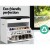 Artiss 3-Tier Shoe Rack Cabinet Bench - White PU Leather Seat, Holds 15 Pairs, Particle Board, 57x30x53cm, Easy Assembly