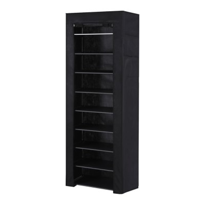 Artiss Chad 10-Tier Shoe Rack Cabinet with Removable Cover, Tool-Free Assembly, Fits 27 Pairs, Black, 1-Year Warranty Artiss Chad 10-Tier Shoe Rack Cabinet with Removable Cover, Tool-Free Assembly, Fits 27 Pairs, Black, 1-Year Warranty