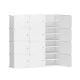 Artiss 12-Cube Shoe Rack Cabinet, Eco-Friendly PP Plastic, Stackable, Ventilated, Water-Resistant, White, 124x30x126cm