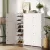 Artiss 12-Cube Shoe Rack Cabinet, Eco-Friendly PP Plastic, Stackable, Ventilated, Water-Resistant, White, 124x30x126cm