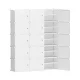 Artiss 15 Cube Shoe Rack Storage Cabinet - Stackable, Eco-Friendly PP Plastic, 124x30x158cm, White, Ventilated Design