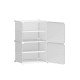 Artiss Stackable Shoe Rack DIY Set of 2 – Eco-Friendly White Storage Cubes, Water-Resistant, 40x30x62cm, Steel Frame