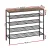 Artiss Bob 5-Tier Shoe Rack, Walnut Finish, Holds 25 Pairs - Sturdy Metal & Particleboard, Easy Assembly, 100x91x93cm