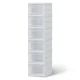 Artiss Foldable 6-Tier Shoe Rack Organiser - Durable PP Plastic, Space-Saving 26x34.5x105cm, Easy Access, White