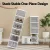 Artiss Foldable 6-Tier Shoe Rack Organiser - Durable PP Plastic, Space-Saving 26x34.5x105cm, Easy Access, White