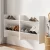 Artiss 2-Tier Wall Mounted Shoe Rack Set of 2, Stores 12 Pairs, Particle Board, 60x16x60cm, White, Entryway Organiser