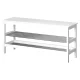 Artiss Kubota Bamboo Shoe Rack Cabinet Bench, White - Stylish 2-Tier Storage for 10 Pairs, Easy Assembly, 107x33.5x50cm