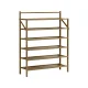 Artiss Eve 6-Tier Foldable Shoe Rack - Holds 18 Pairs, Bamboo & MDF, Space-Saving Design, Easy Assembly, 1-Year Warranty